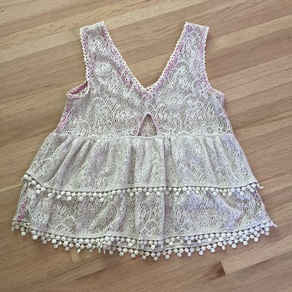 Free People Crochet Tiered Top - Picture 2 of 7